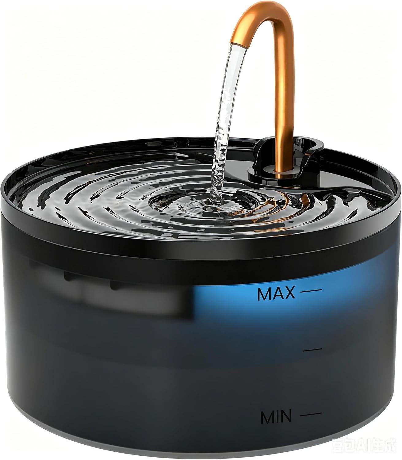 Cat Water Fountain, 71oz/2.1L Cat Fountain for Drinking with Copper Faucet, MISFANS-Designed...