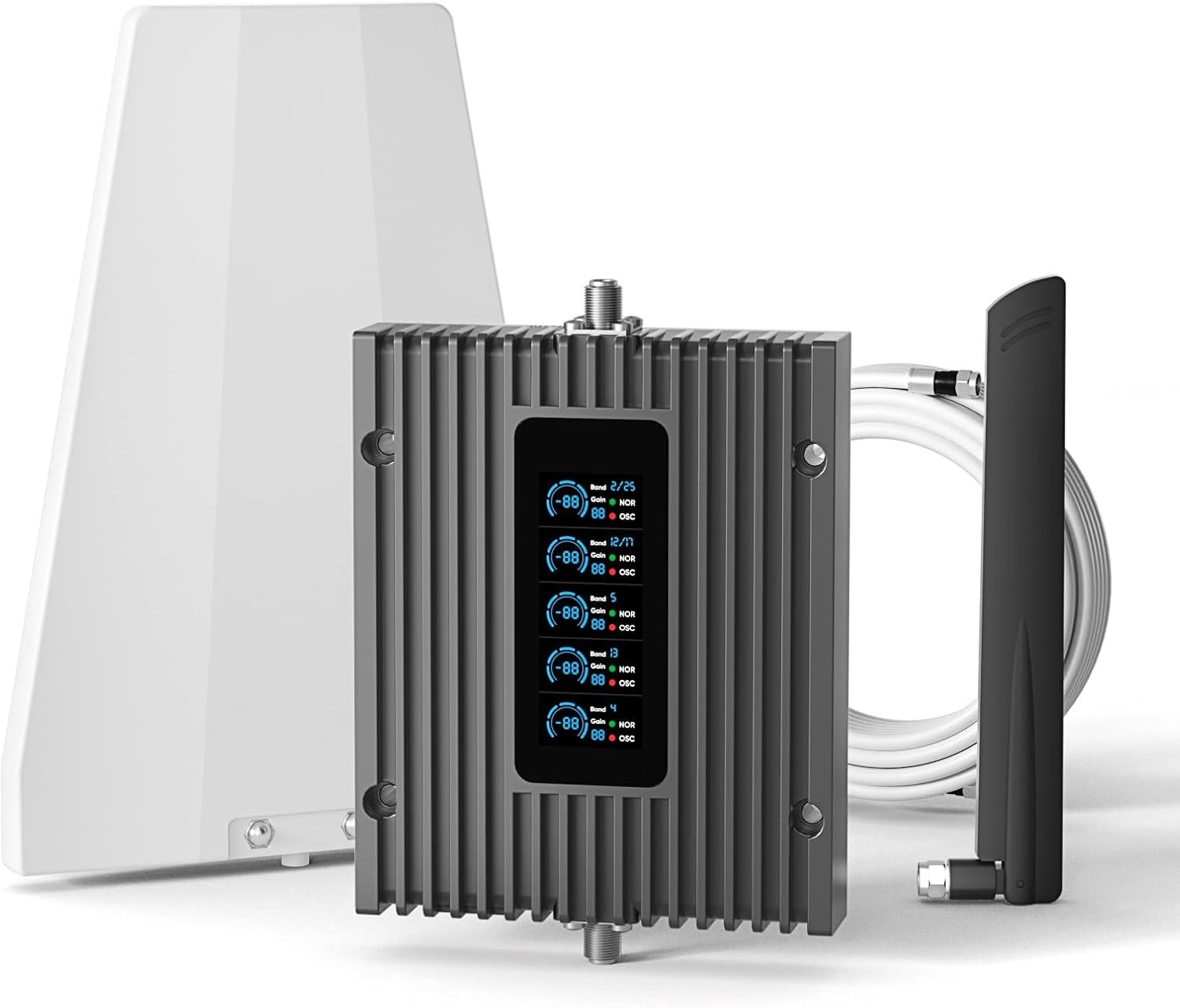 Cell Phone Booster for Home, Covers Up to 3,000 Sq. Ft, Real Time Signal Monitor, Boost 5G...