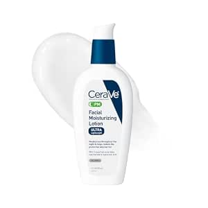 CeraVe PM Facial Moisturizing Lotion, Night Cream with Hyaluronic Acid and Niacinamide...