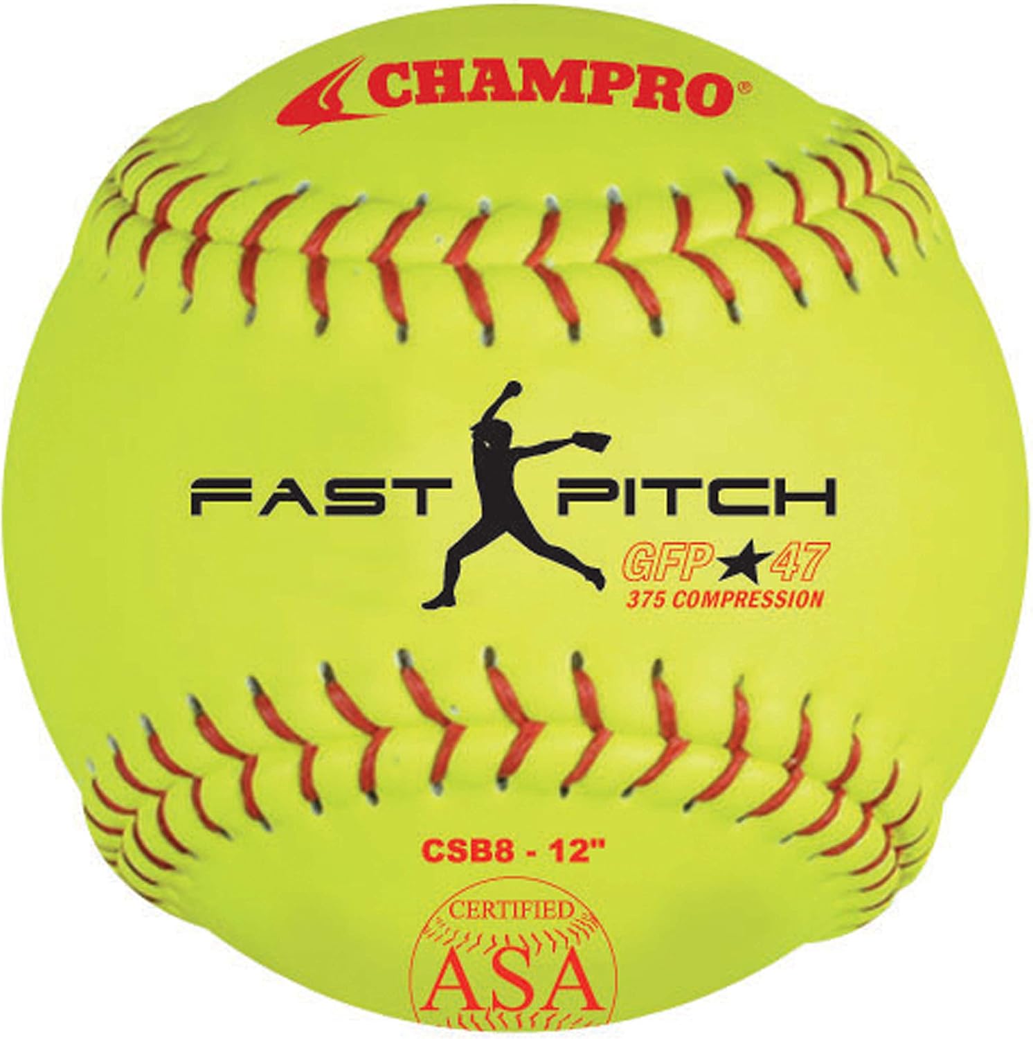 Champro ASA Durahide 12" Fastpitch 1 Dozen Gameballs .47 Cor
