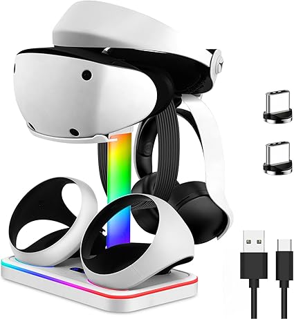 Charging Stand for PlayStation VR2, Charging Station for PSVR 2 with VR Headset Display...