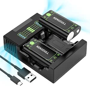 Charging Station Compatible for Xbox Series X|S/One Controller, 2x2500mAh Rechargeable...