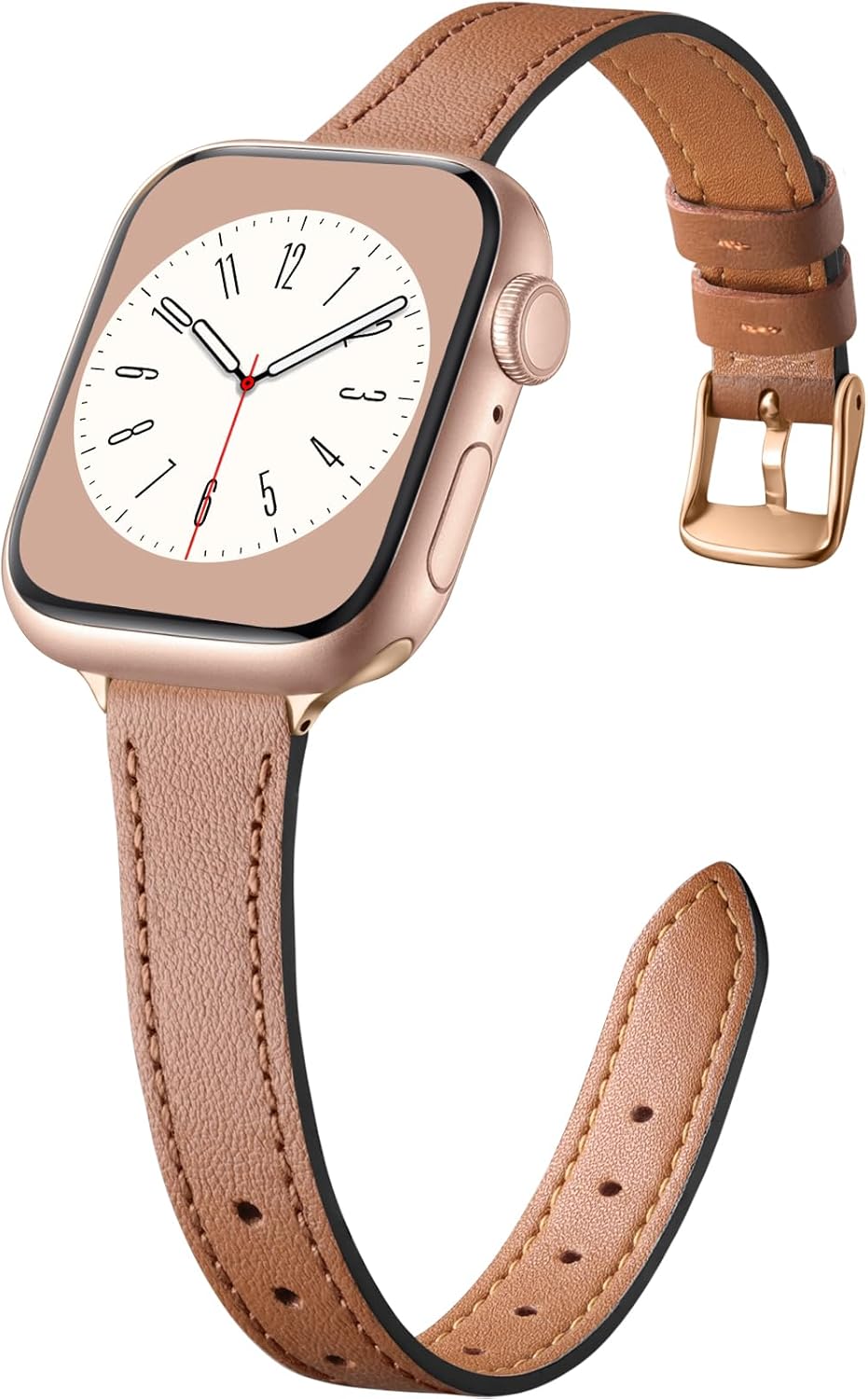 Charlam Slim Leather Band Compatible with Apple Watch Bands for Women 40mm 38mm 41mm 42mm...