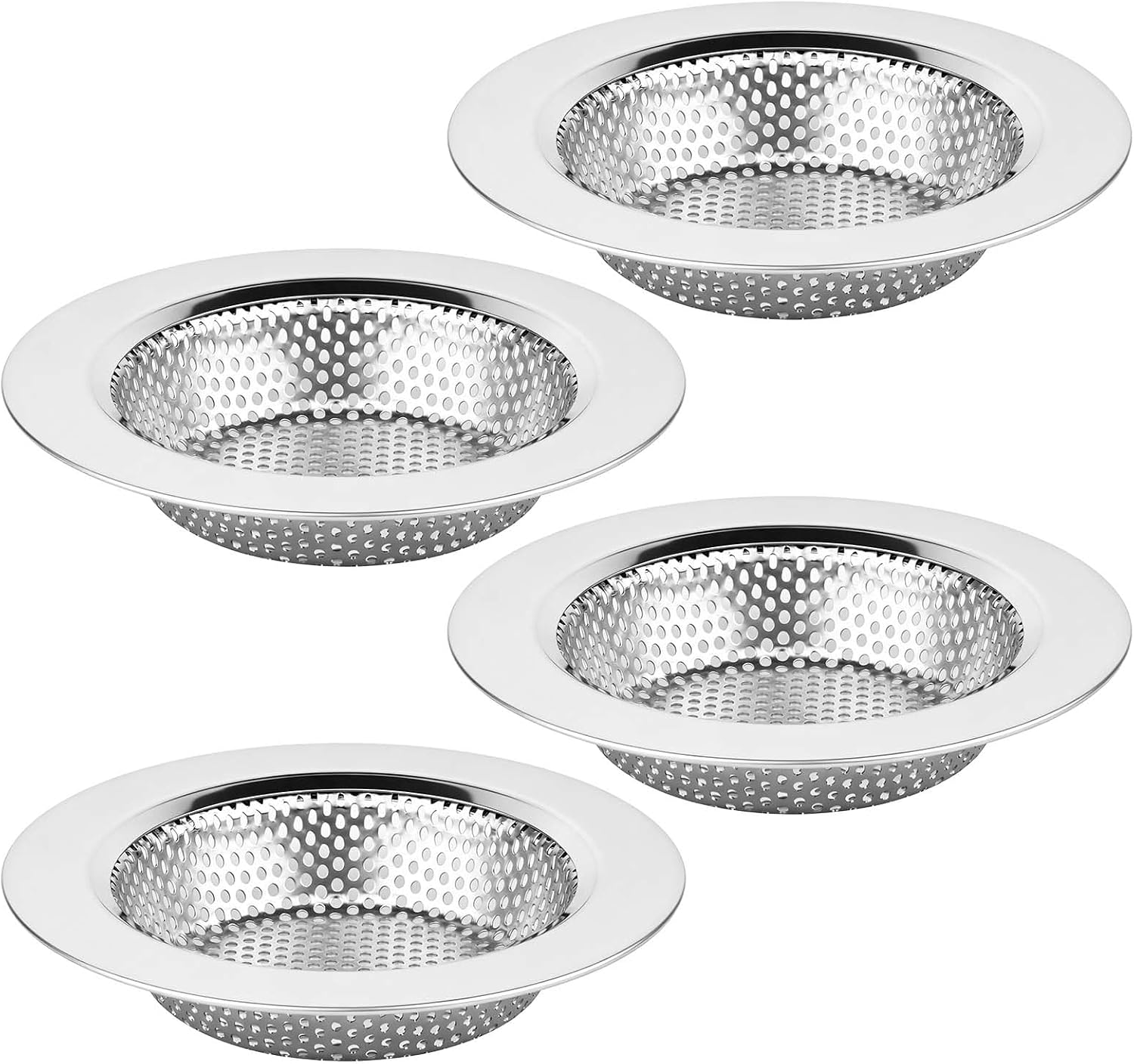 Chefbee Kitchen Sink Drain Strainer - 4 Pack Stainless Steel Sink Drain Cover Filter Food...