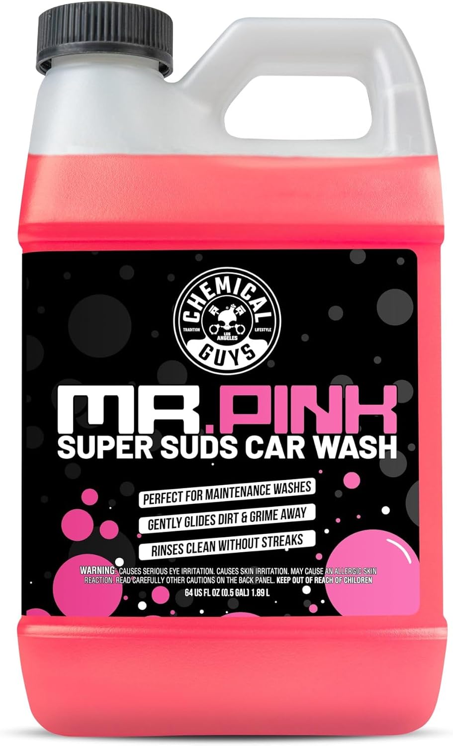 Chemical Guys Mr. Pink Car Wash Soap - 64 oz Super Suds Foaming Car Wash Soap for Cannon...