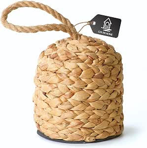 CHI AN HOME 4.4lbs Natural Door Stopper for Bottom of Door Decorative Heavy Duty Door Stop...
