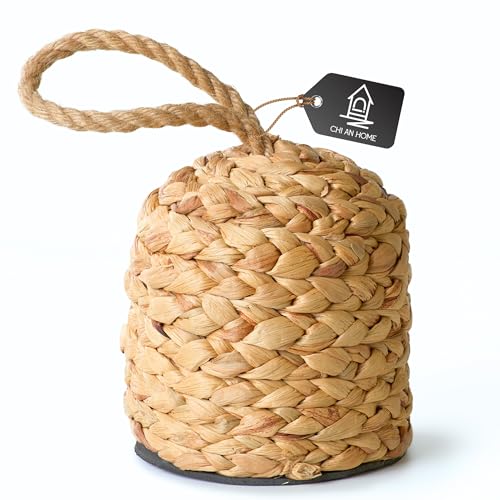 CHI AN HOME 4.4lbs Natural Door Stopper for Bottom of Door Decorative Heavy Duty Door Stop... image