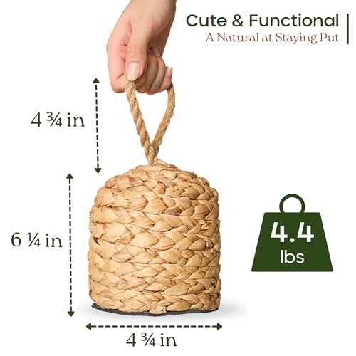 CHI AN HOME 4.4lbs Natural Door Stopper for Bottom of Door Decorative Heavy Duty Door Stop... image