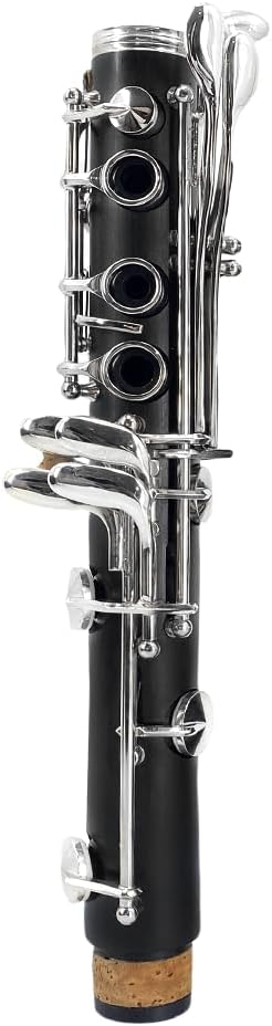 Clarinet A Flat Nickel Plated, Ebonite Clarinet with Hard Case & Cleaning Kit – Beginner... image