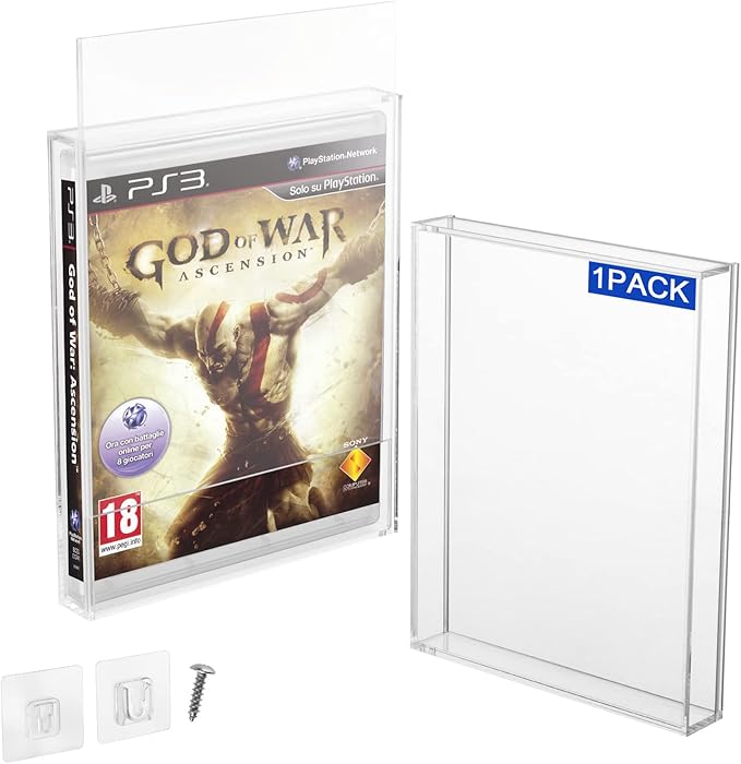 Clear Acrylic Video Game Box Protector Case for PS3, PS4, PS5, and Xbox one Game Case, 3mm...