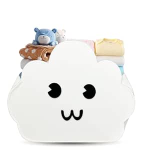 Cloud Shaped Felt Storage Caddy;Felt Baby Basket, Nursery Organizer with Cloud Design for... image