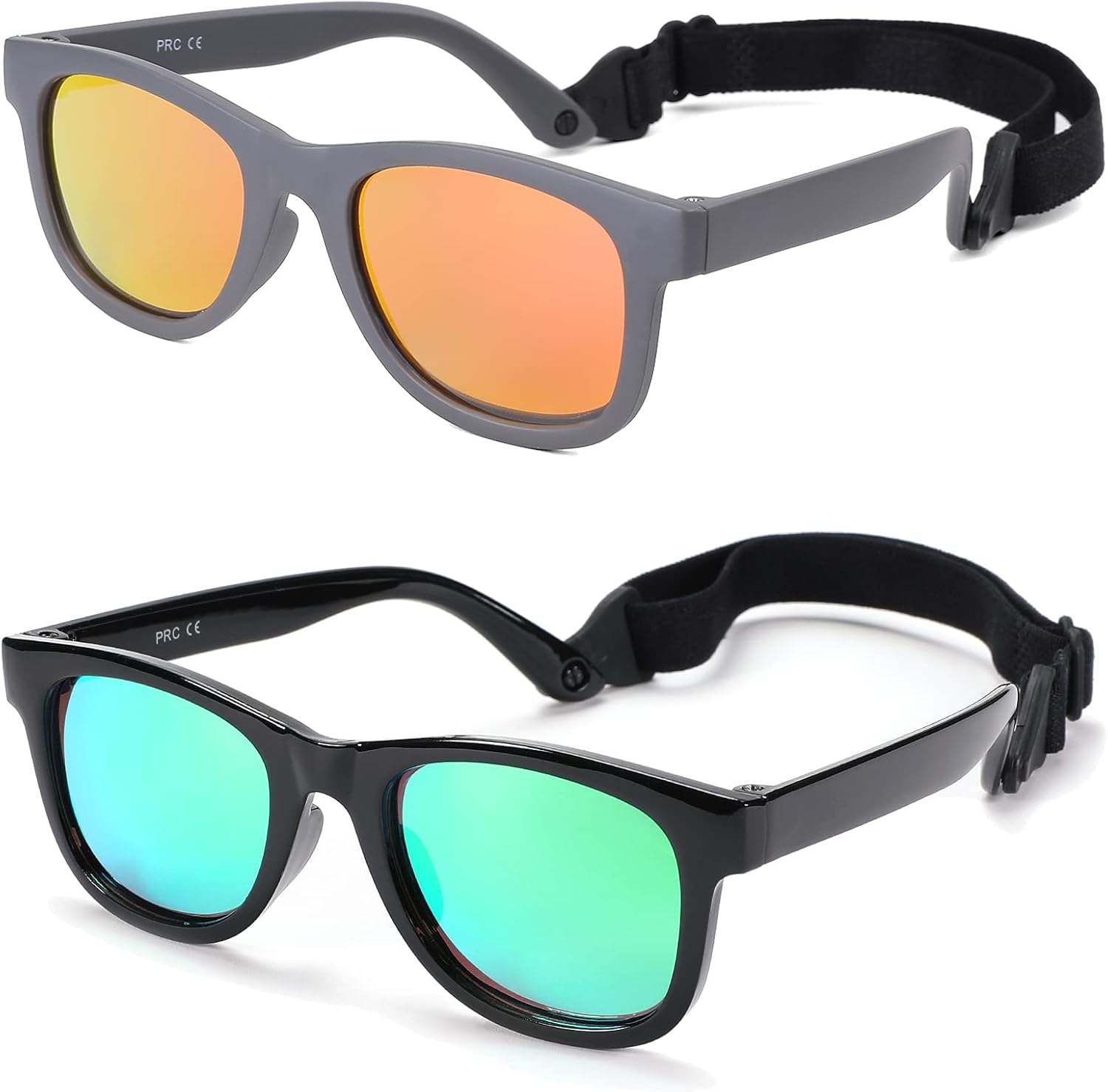 COASION Bendable Flexible Polarized Newborn Baby Sunglasses with Strap for Infant Boys Girls...