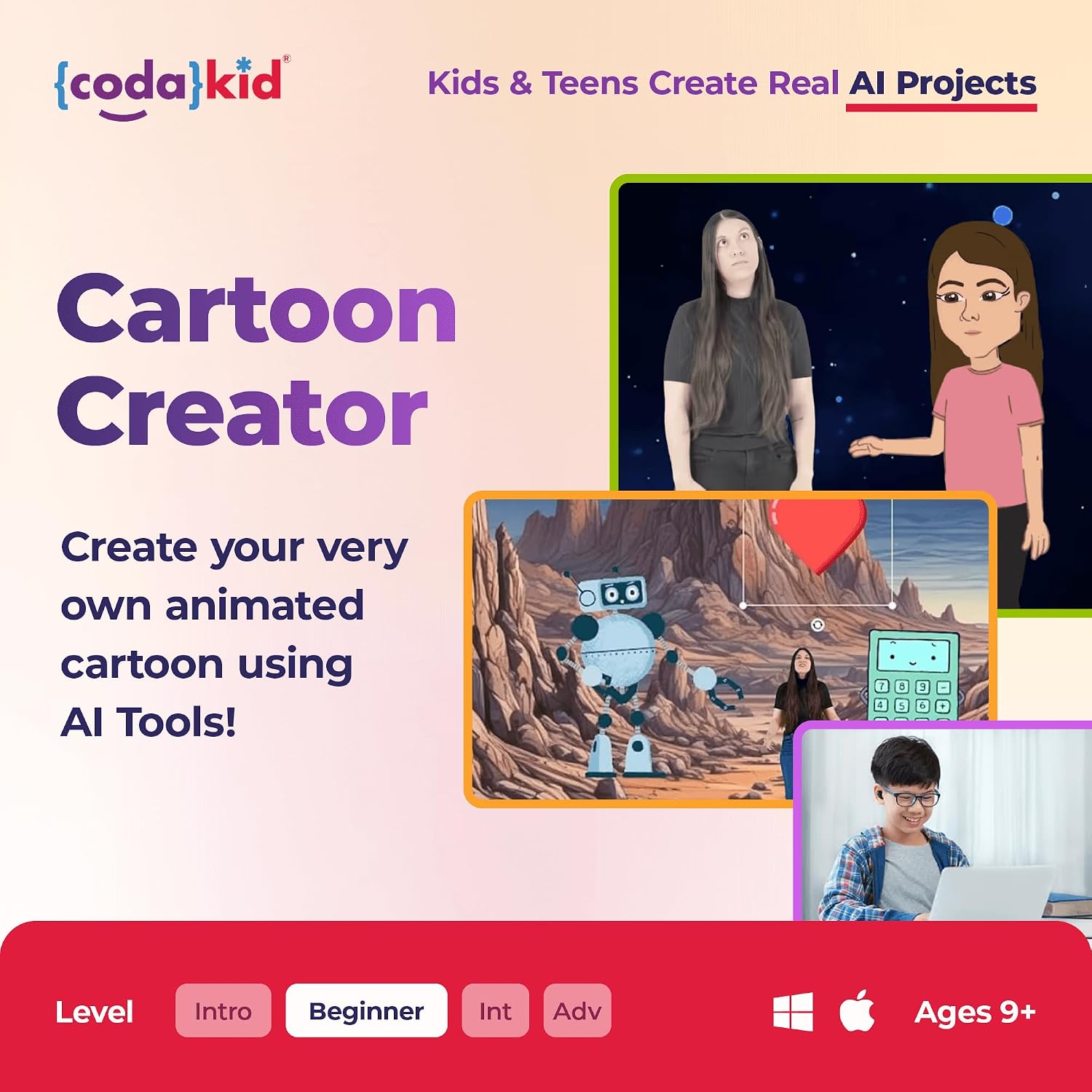 CodaKid AI Coding Box for Kids - Artificial Intelligence & Python Program, Ages 9+... image