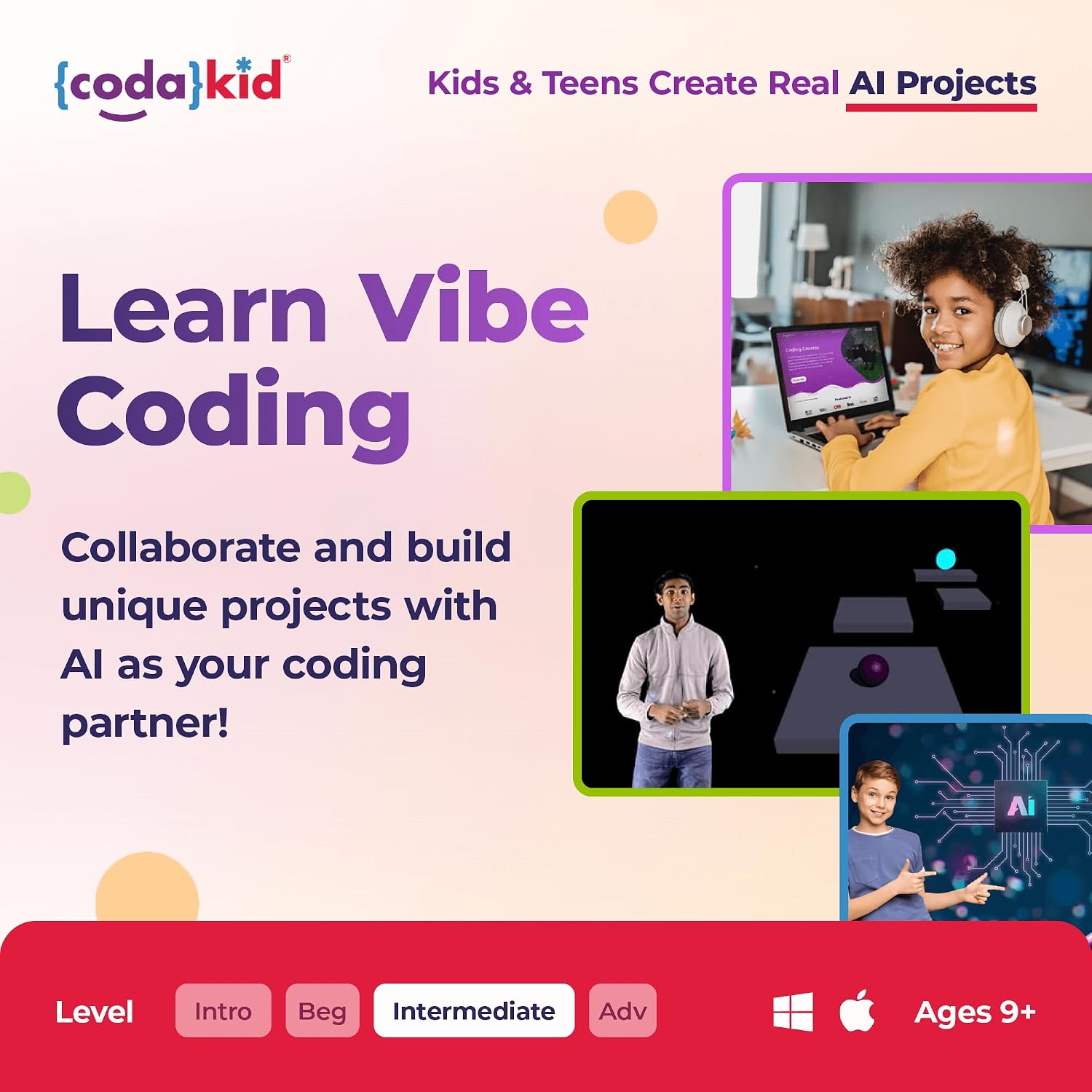 CodaKid AI Coding Box for Kids - Artificial Intelligence & Python Program, Ages 9+... image