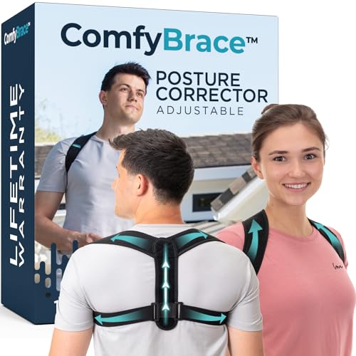 ComfyBrace Posture Corrector-Back Brace for Men and Women- Fully Adjustable Straightener for...