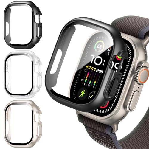 COMMUTER 3 Pack Case with Tempered Glass Screen Protector for Apple Watch SE(3nd) 2025 SE...