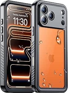 Compatible with iPhone 17 Pro Max Case,Waterproof Built-in Screen & Camera Protector IP68...