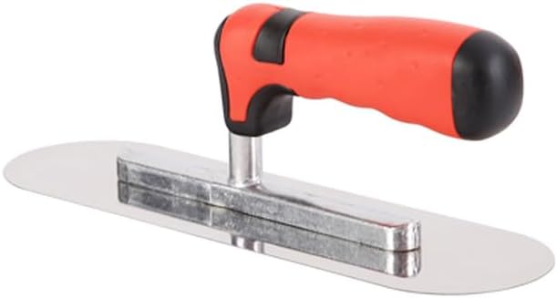 Concrete Tools Stainless Steel Pool Trowel, 10" x 3" Masonry Hand Tool with Soft Grip...