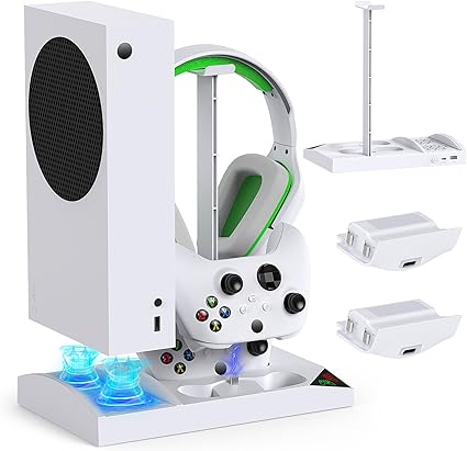 Cooling Fan with Charging Stand for Xbox Series S Console and Controller, Dual Charger Dock...