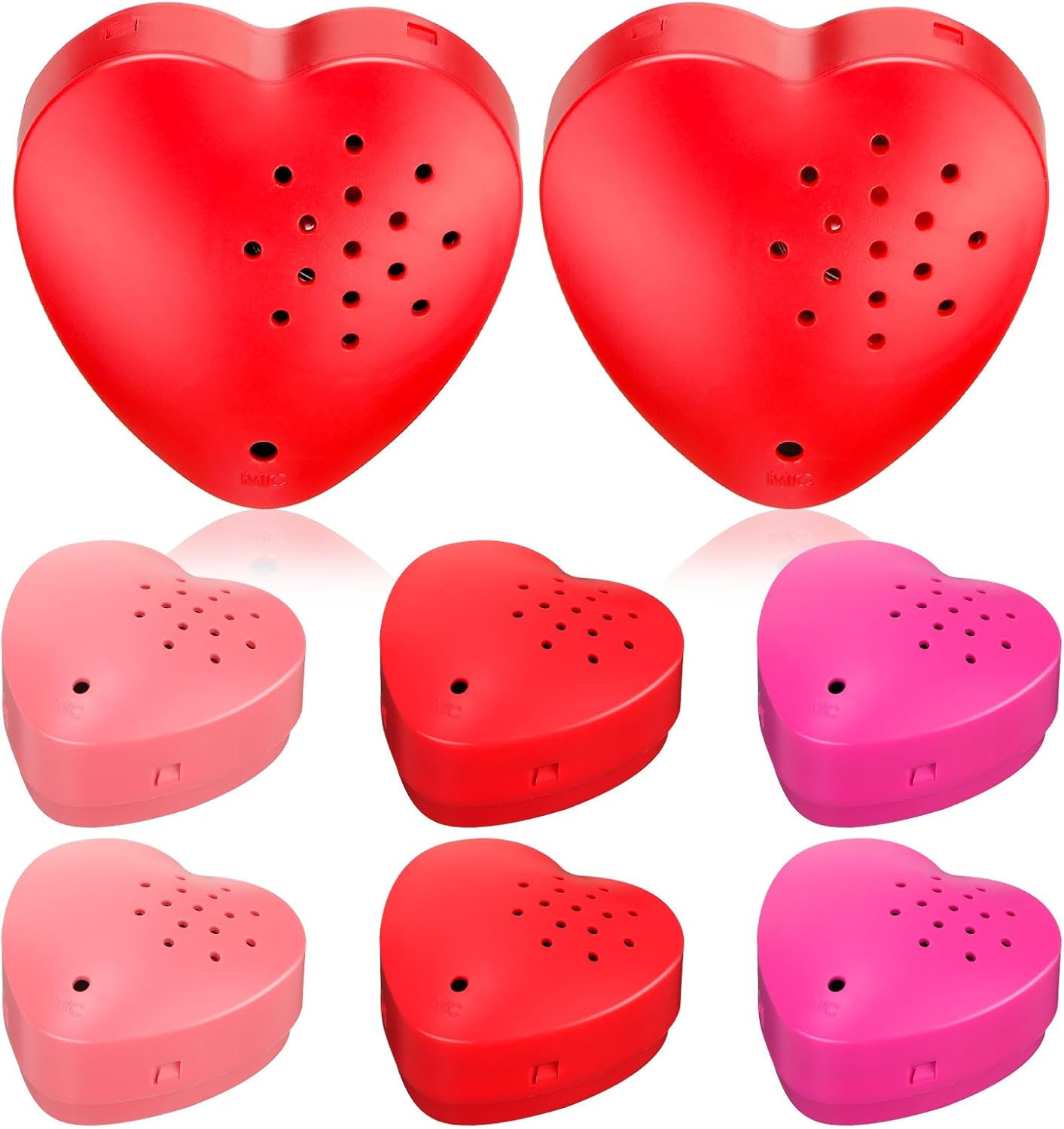 Copkim 6 Pcs 20 Seconds Valentine's Voice Recorder for Stuffed Animal Heart Shape Sound...