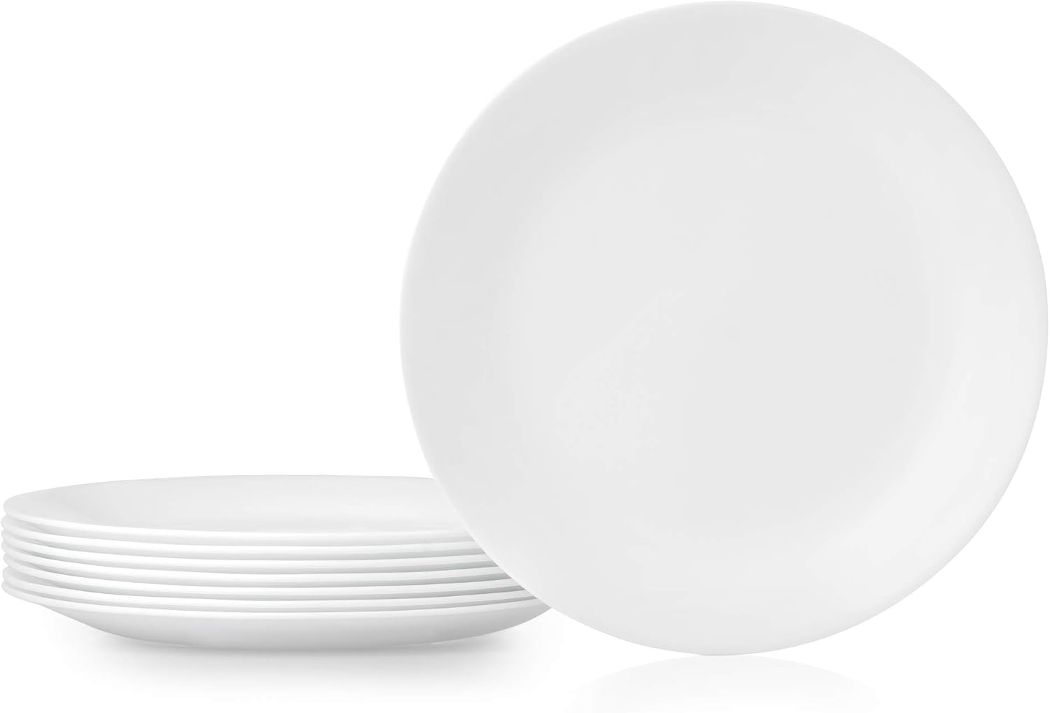Corelle Vitrelle 8-Piece Dinner Plates Set Triple Layer Glass and Chip Resistant...