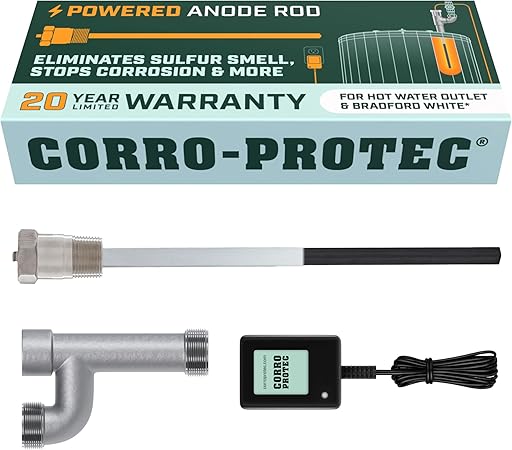 Corro-Protec Powered Anode Rod for Bradford White Water Heater and Hot Water Outlet... image