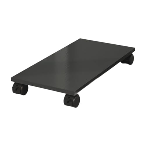 CPU Stand Mobile CPU Stand, Wooden PC Tower Floor Stand with 4 Wheels, PC Cart Under Desk PC...