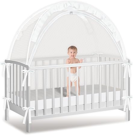 Crib Tent to Keep Baby from Climbing Out, Crib Net to Keep Baby in - Mesh Climbing... image