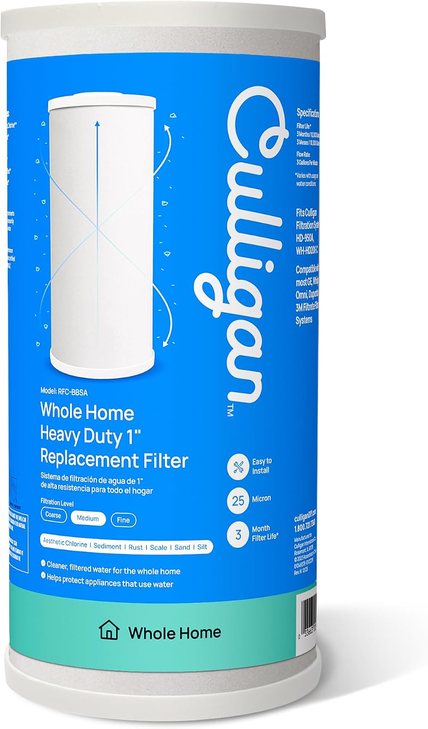 Culligan RFC-BBSA Whole House Water Filter for Sediment - 25 Micron 10”x4.5” Long...