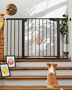 Cumbor 29.7-48" Baby Gate for Stairs, Mom's Choice Awards Winner-Dog Gate for Doorways, Auto...