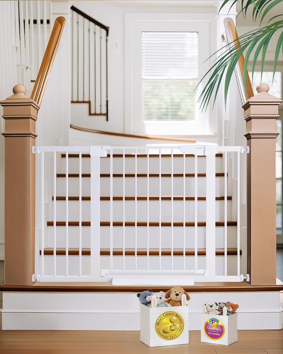 Cumbor 29.7-48" Baby Gate for Stairs, Mom's Choice Awards Winner-Dog Gates for Doorways...