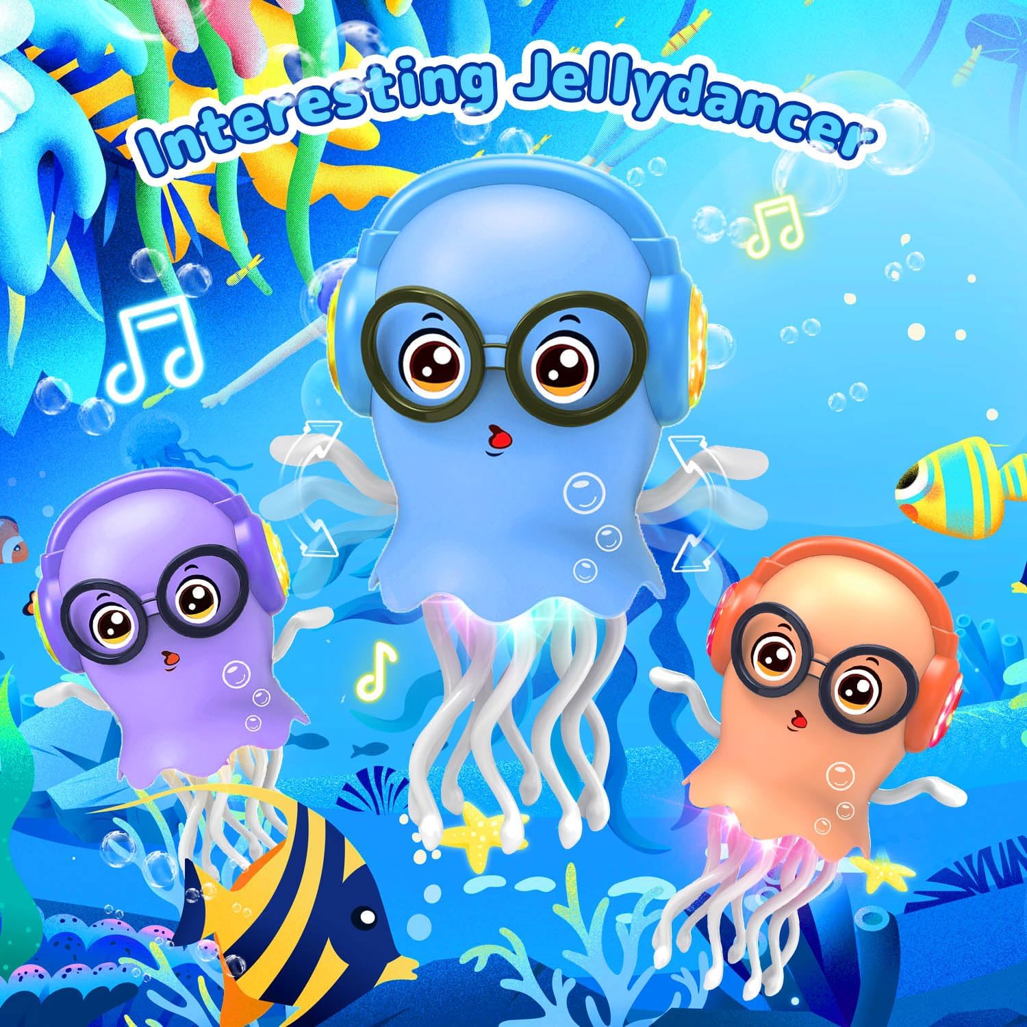 Dancing Jellydancer Kids Toy, Baby Toy Learning Crawling Jellydancer Tummy Time Toy for Boy...