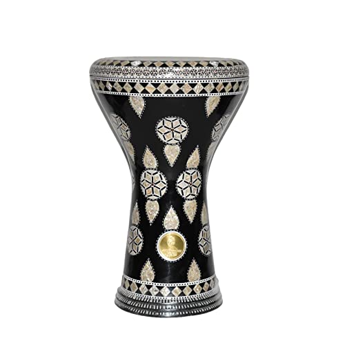 Darbuka doumbek drum tabla 17/17.5 inch inlaid mother of pearl with free bag (Arabian King) image