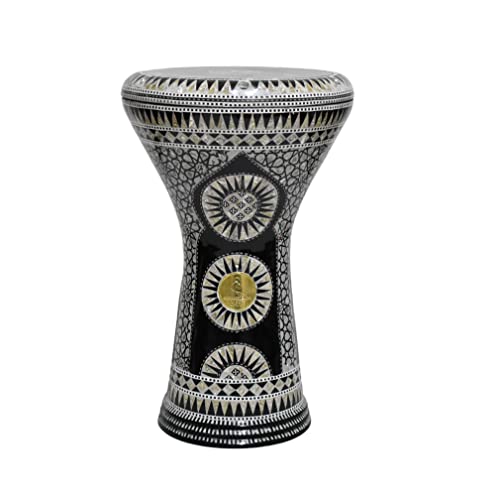 Darbuka doumbek drum tabla 17/17.5 inch inlaid mother of pearl with free bag (Arabian King) image