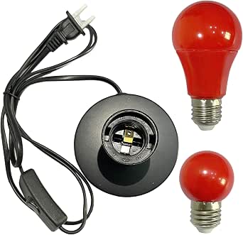 Darkroom Safelights Portable Red Lamp, E27 LED Screw Mouth Wall Light 360 Degree Desk Light...