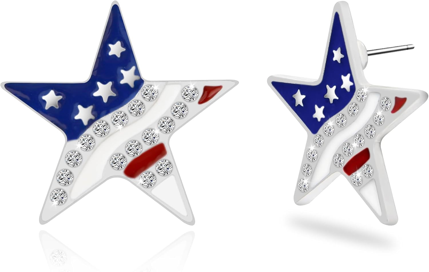 DAYANEY 4th of July Earrings 250 Anniversary USA Merchandise Patriotic Earrings, Red White... image