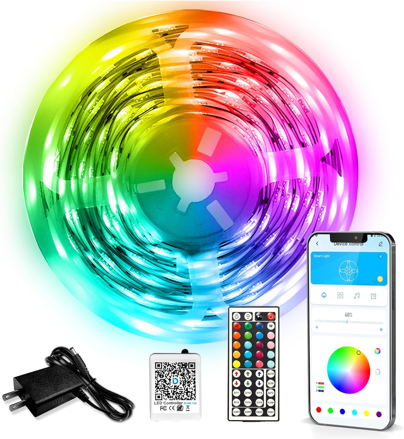 DAYBETTER LED Strip Lights 110ft, Smart Lighting Strips with App Remote Control, RGB Music...