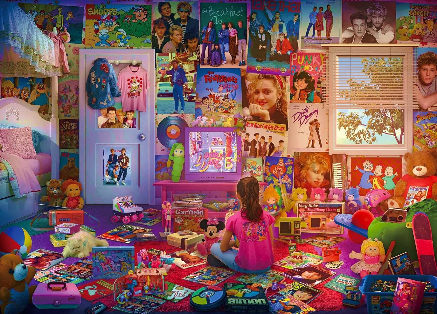 Daydreams '80s and '90s Pop Culture 1000-Piece Jigsaw Puzzle By Rachid Lotf | Educational...