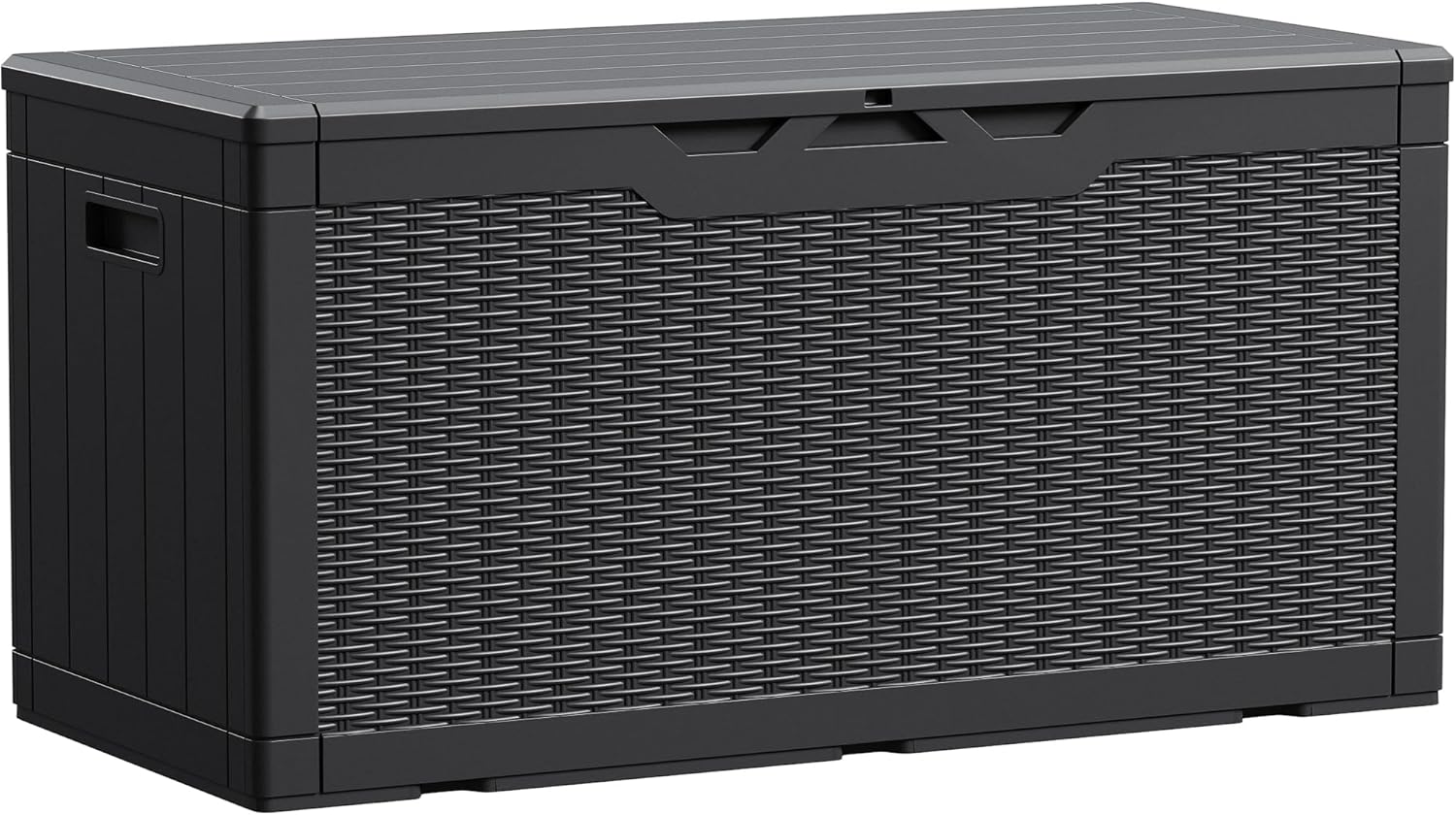 Devoko 100 Gallon Waterproof Large Resin Deck Box Indoor Outdoor Lockable Storage Container...