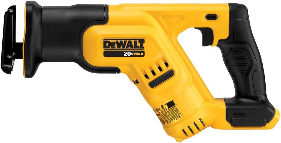 DEWALT 20V MAX Cordless Reciprocating Saw, Compact, Variable Speed, LED Light, Bare Tool...