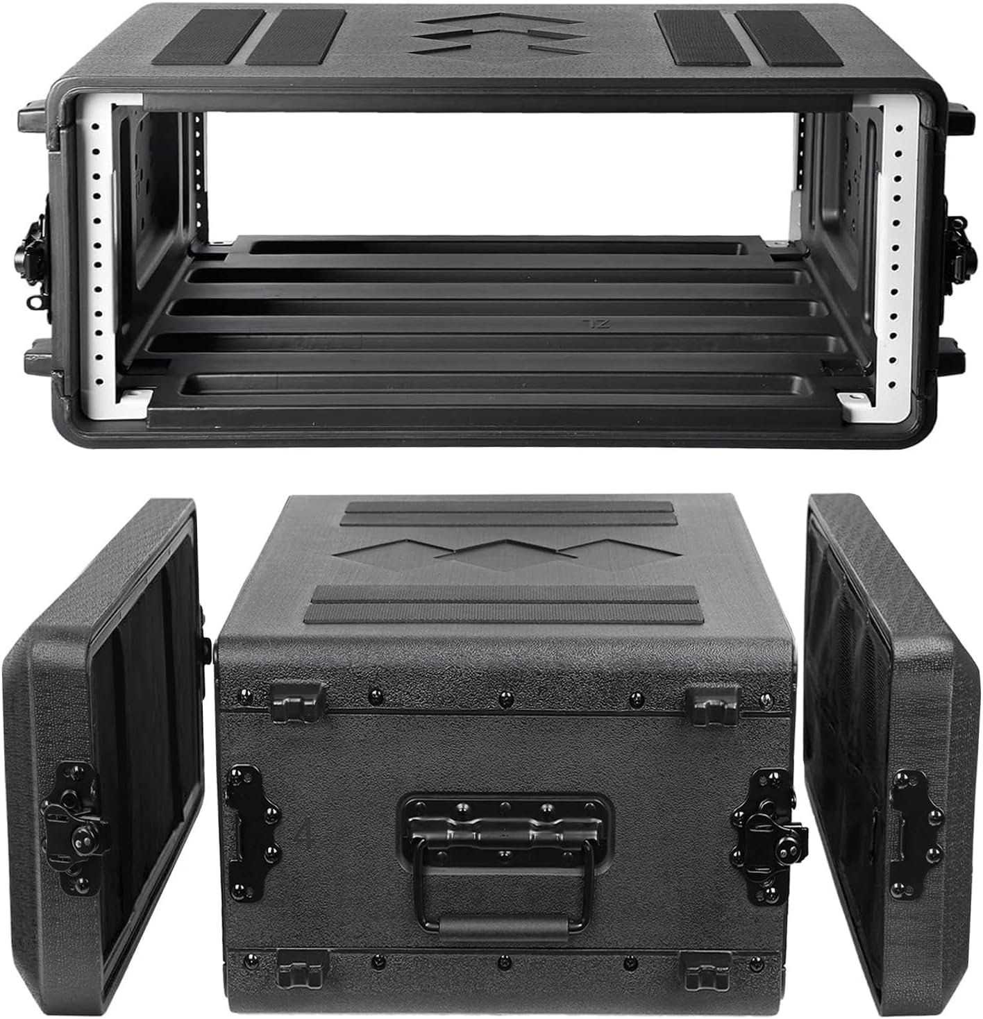 Diandian 4U Rack Case Shallow 16" Depth, 19" Rackmount Flight Case, Watertight Dust-Proof...
