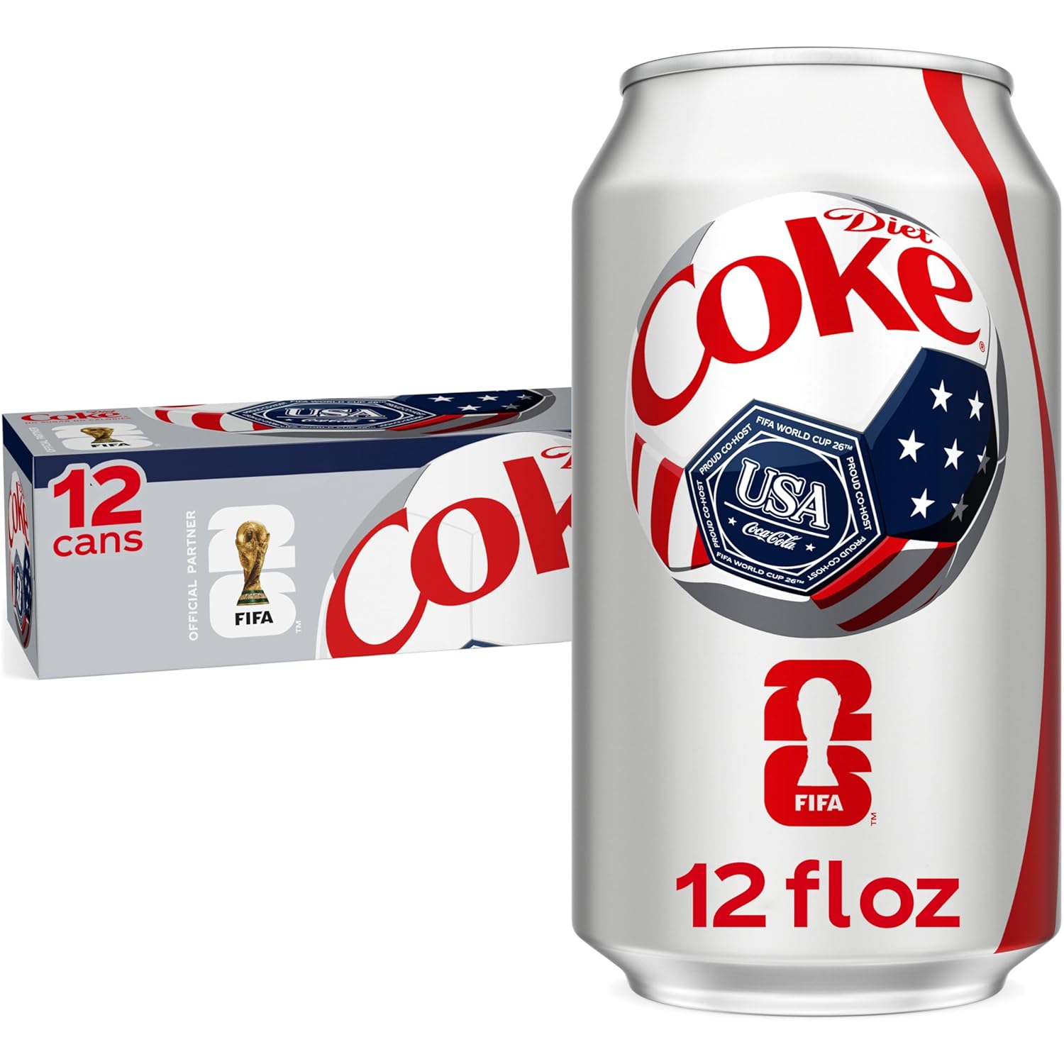 Diet Coke Soda Soft Drink Cans, 12 fl oz, 12 Pack