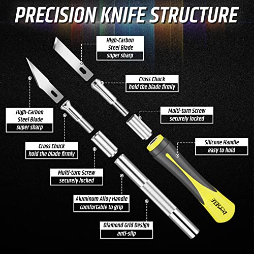 DIYSELF 16-Piece Exacto Knife Set, Craft Knife & Hobby Knife Kit, Precision Knife with... image