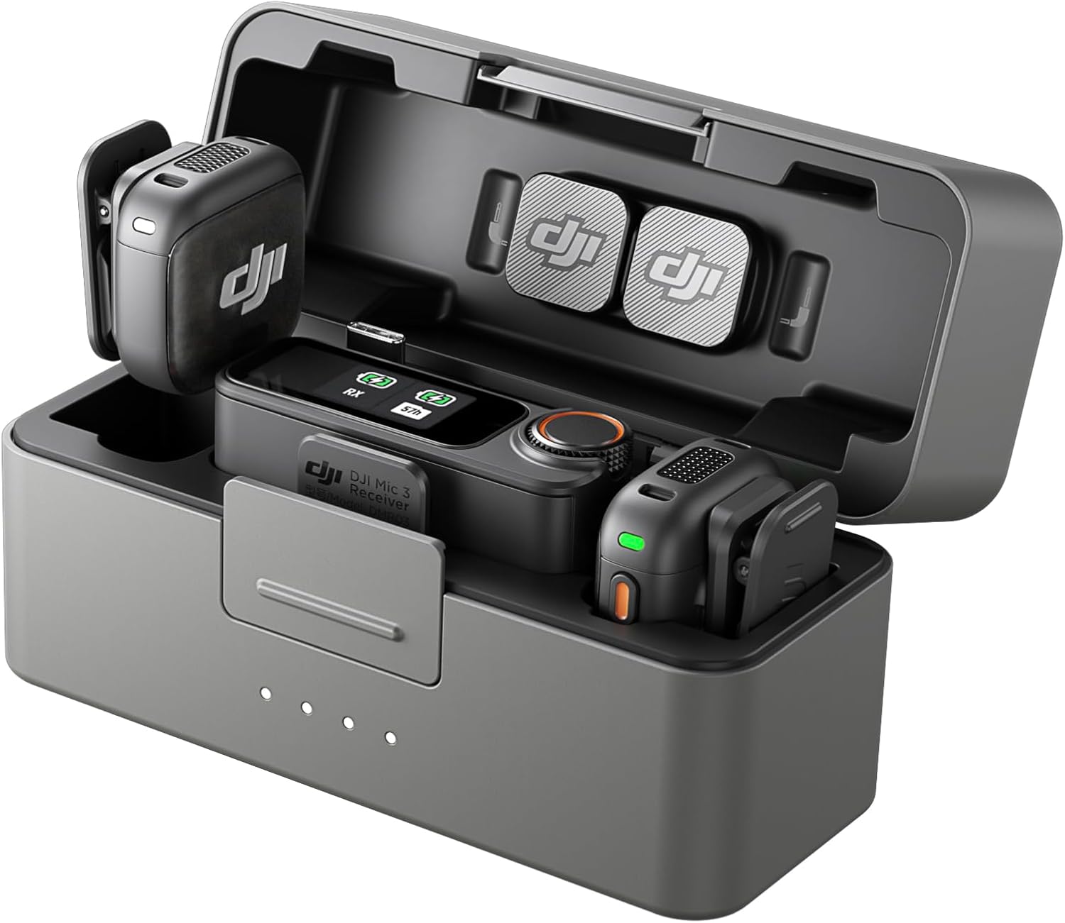 DJI Mic 3 (2 TX + 1 RX + Charging Case), Wireless Microphone for iPhone/Camera/Android...