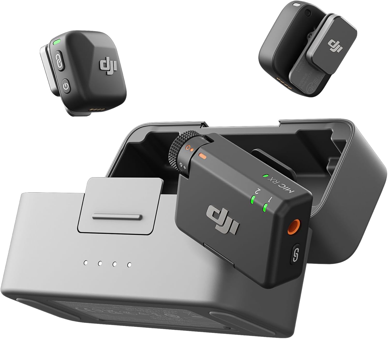 DJI Mic Mini (2 TX + 1 RX + Charging Case), Wireless Lavalier Microphone for...