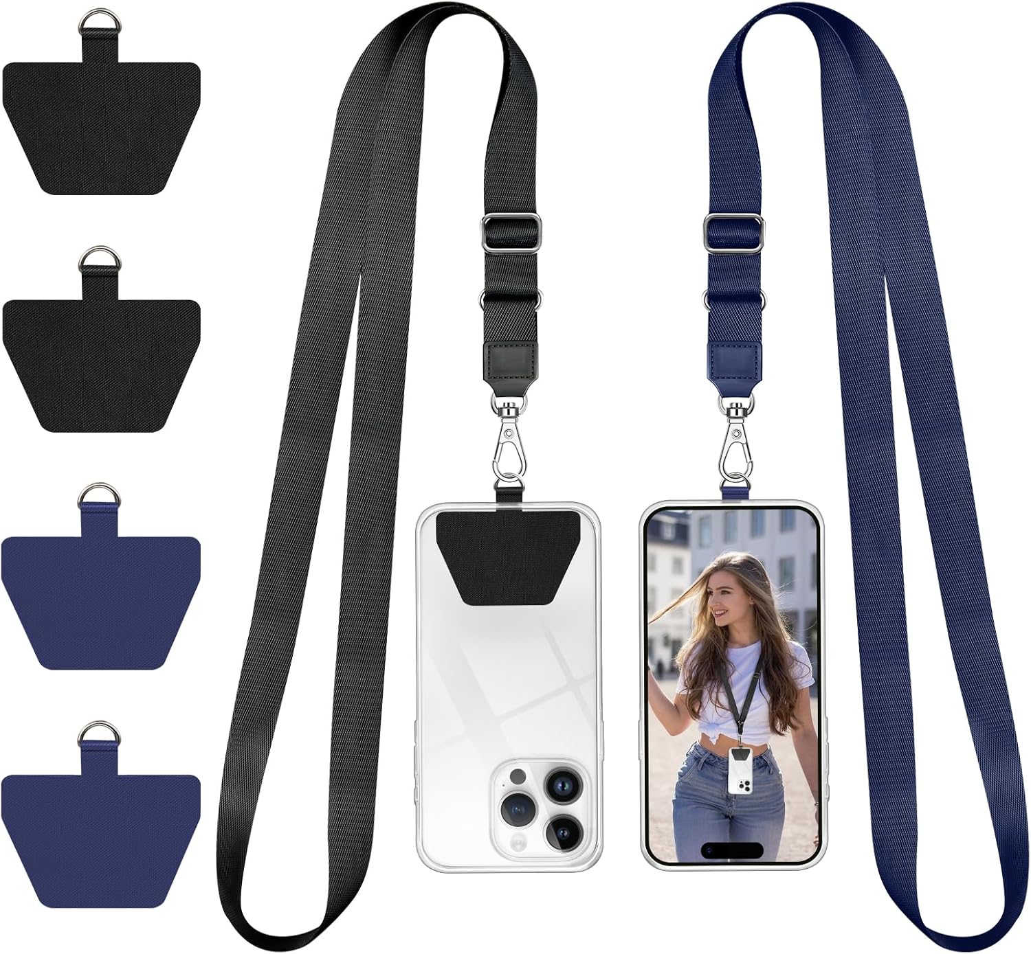 Doormoon Phone Lanyard Tether, Universal Neck Strap with Patch for Phone Case Wallet ID...