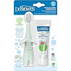 Dr. Brown's Infant-to-Toddler Toothbrush, Elephant, Blue, 0-3 Years