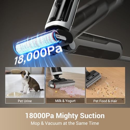 dreame H14 Cordless Vacuum Mop, 180° Lie-Flat Wet Dry Vacuum cleaner, 140°F Brush Washing... image