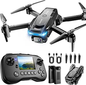 Drone with Camera - Drone with Screen on Controller for Beginners, Foldable Remote Control...
