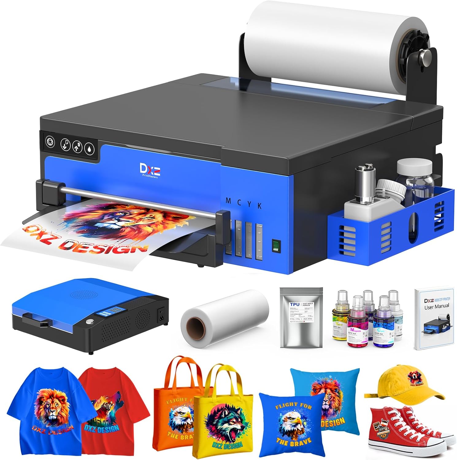 DXZ 2026 A4 DTF Printer with Roll Feeder-XP600 Doubled Printing Speed Compared to L1800 and...